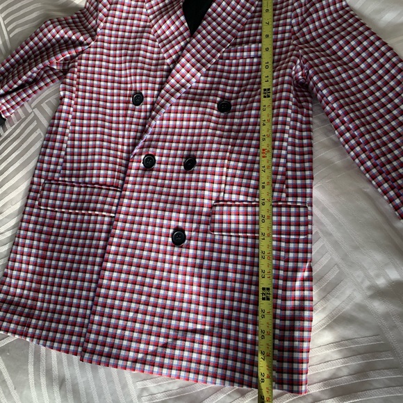 Checkerboard Statement Suit Jacket - Picture 11 of 12